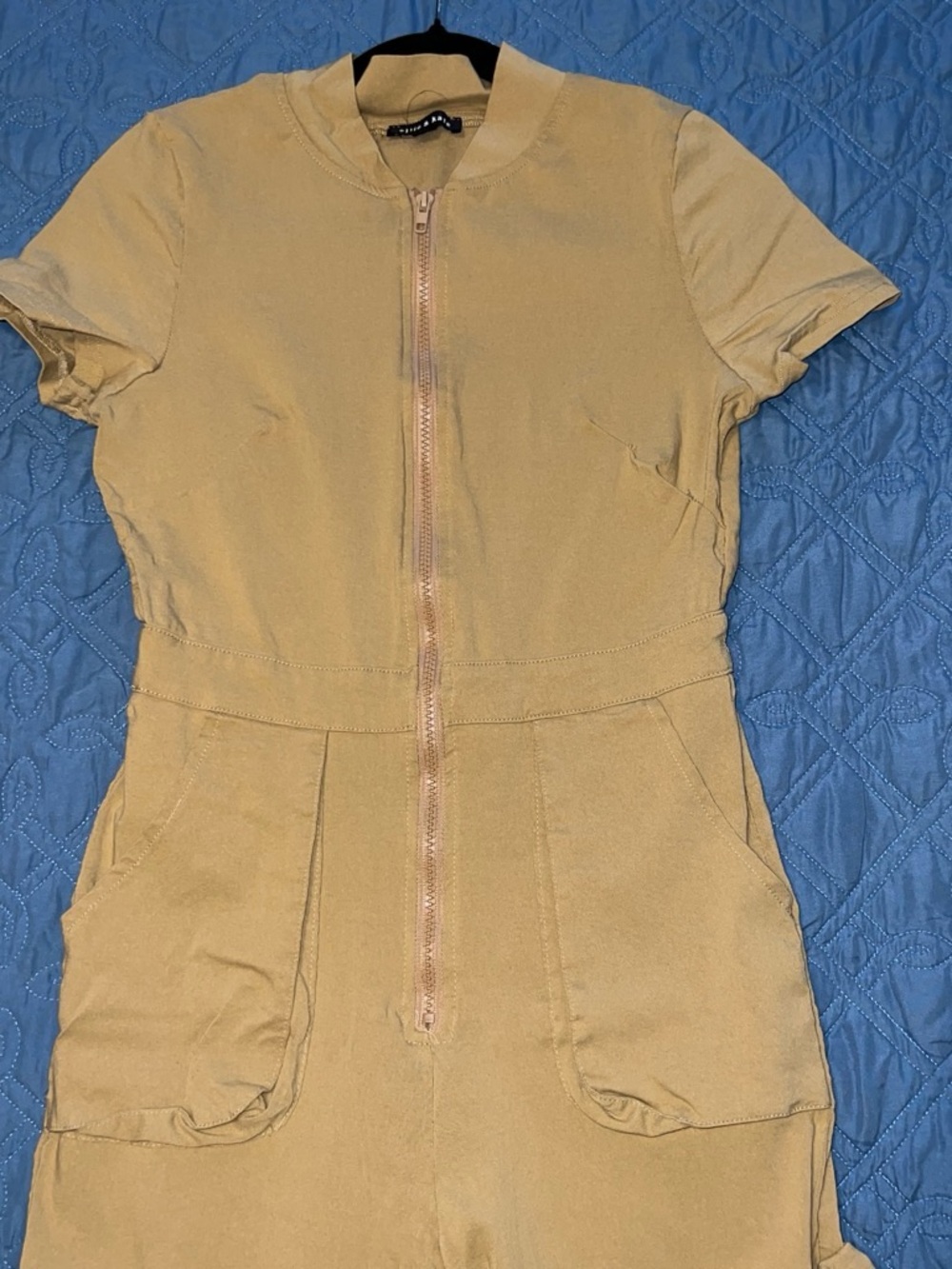 Women Cargo Jumpsuit in Mustard Yellow